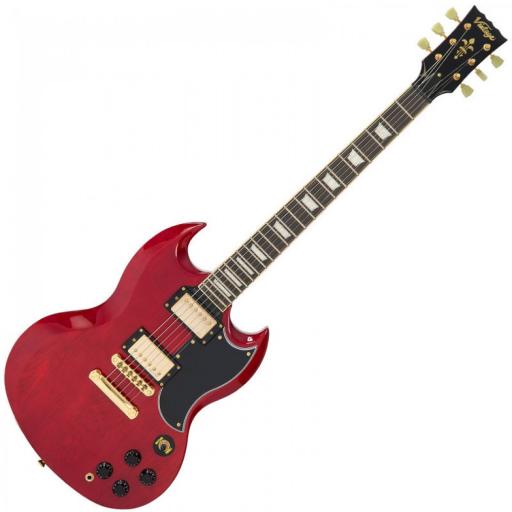 Vintage VS6 Electric Guitar ~ Cherry Red