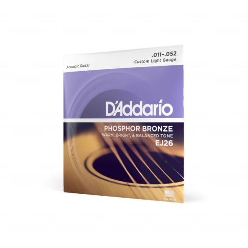 D'Addario Phosphor Bronze Custom Light 11-52 Acoustic Strings